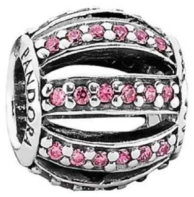 Produktbild von Pandora Charm Pavé-Kugel Zirkonia Rosa Sterling-Silber 791115CZS