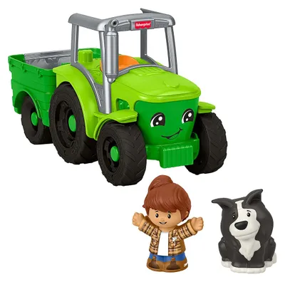 Produktbild von Fisher-Price Little People Mein erster Traktor, musikalisches Fahrzeug für den Bauernhof und 2 Figuren für Kleinkinder, 1 Jahr(e), Grün, Kunststoff