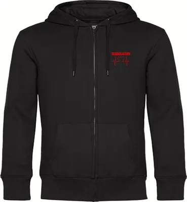Produktbild von multifanshop Kapuzen Sweatshirt Jacke - Kaiserslautern - Herzschlag, schwarz, Größe XXL