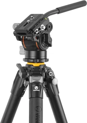 Zdjęcie produktu dla Statyw wideo - Statyw do kamery - Statyw trójnogowy - Statyw fotograficzny - Statyw aluminiowy z głowicą wideo - Wysokość: 168 cm