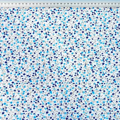 Produktbild von Baumwolle 100% Wiese blau-dunkelblau auf weißem Hintergrund