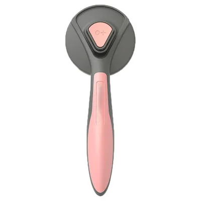 Imagen del producto de Cepillo autolimpiante para mascotas, ideal para perros y gatos, color rosa