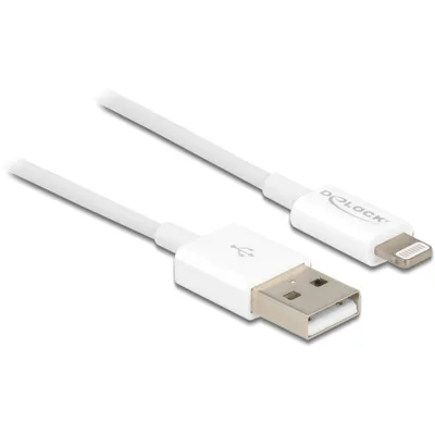 Produktbild von Delock USB Daten- und Ladekabel für iPhone, iPad, iPod weiß 1 m