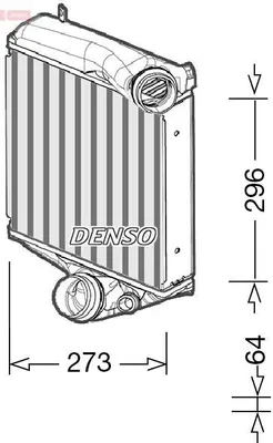 Produktbild von DENSO DIT28022 Ladeluftkühler LLK für PORSCHE PANAMERA Turbo Intercooler