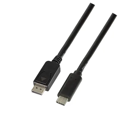 Image de LOGILINK LogiLink UA0336 video cable adapter 3 m USB Type-C DisplayPort Black