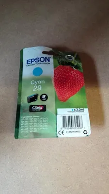 Produktbild von Epson Strawberry Singlepack Cyan 29 Claria Home Ink, Standardertrag, Cyan, 3,2 ml, 1 Stück(e), 180 Seiten, Einzelpackung