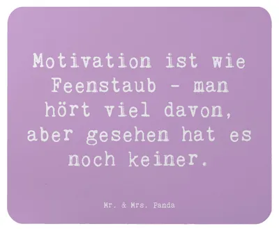 Produktbild von Mr. & Mrs. Panda Mauspad Spruch Magische Motivation - Lavendeltraum - Geschenk, Zitat, Inspiration, Herausforderung, computermatte, Mouse Pad, Gefühl, pc, Energie