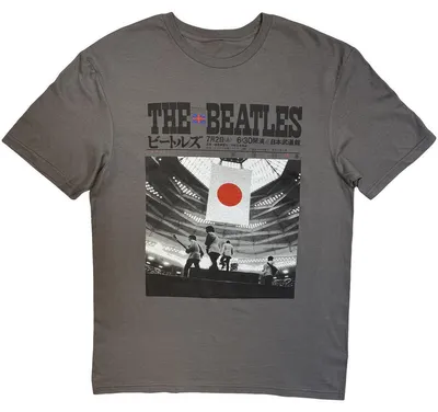 Image de T-shirt The Beatles - « At The Budokan » pour homme/femme, unie RO15811 (M) (anthracite)