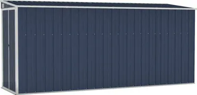 Produktbild von vidaXL Anbauschuppen Anthrazit 118x382x178 cm Verzinkter Stahl