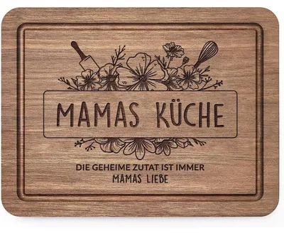 Image de Planche à découper en noyer avec rainure pour recueillir les jus – Idée cadeau pour maman