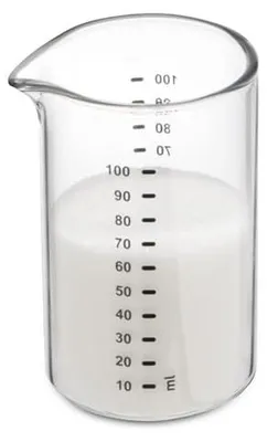 Mini-Messbecher 5 ml, Borosilikatglas, transparent, hitzebeständig