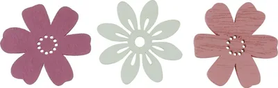 Produktbild von Holzblumen Streudeko für Tisch und Bastelideen, 36 Stück
