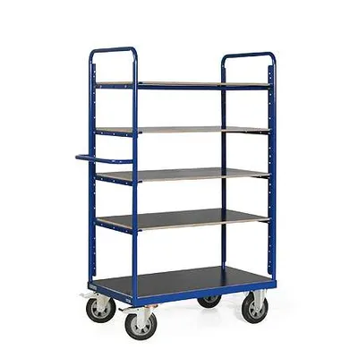 Produktbild von Bako Logistiksysteme Etagenwagen F600 mit 5 Ladeflächen 600kg Tragkraft 1800mm hoch 1000x700mm