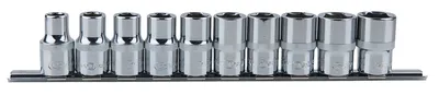 Produktbild von KS TOOLS 1/2" CHROMEplus Sechskant-Stecknuss-Satz 10-tlg. 918.0650