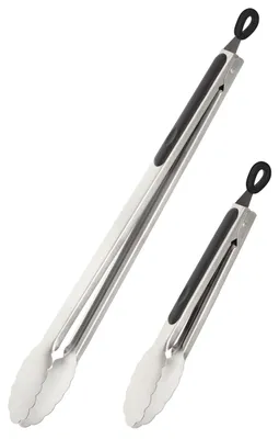 Productafbeelding van Bremermann grilltang 2-delige set, ca. 44,5 (XL) en 28 (S) cm lang, roestvrij staal
