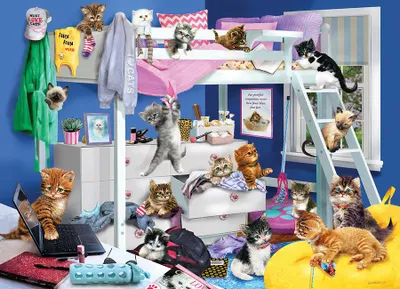 Produktbild von Cobble Hill Puzzle Katzen Motiv 1000 Teile Katzenpuzzle