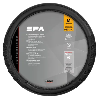 Obrázok produktu pre Poťah volantu Pilot SPA čierny M priemer 37/39 cm zo Skeentexu