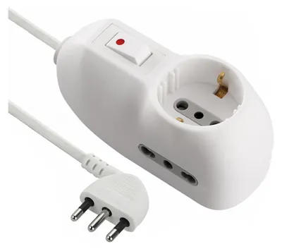 Immagine prodotto di Multipresa Con Interruttore 1 Schuko + 2 Bival.10/16A - 62023
