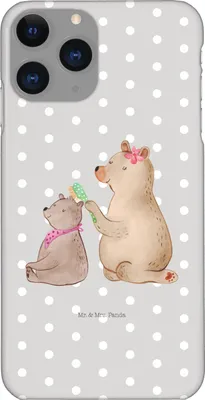 Produktbild von Mr. & Mrs. Panda Iphone 11 Pro Handyhülle Bär Kind - Grau Pastell - Geschenk, Mutter, Familie, Muttertag, Bären, Mama, Handy Case, Premium Kunststoff