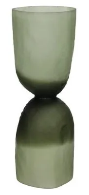 Immagine prodotto di Vaso e lanterna da tavolo Pomax Diabolo, in vetro, verde, diametro 11,5 x altezza 32 cm