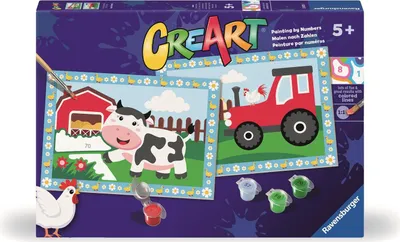 Produktbild von Ravensburger Creart Malen nach Zahlen – Traktor mit Landschaft