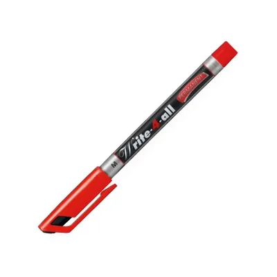 Zdjęcie produktu dla STABILO Write-4-all, Czerwony, Czerwony, Srebrny, Średni, 1 mm, Ceramika, Folia, Szkło, Metal, Plastik, 15 mm