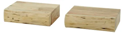 Zdjęcie produktu dla FURNLUX stolik nocny z drewna akacjowego 30 cm (2 sztuki) / Kolor główny: brązowy / Wymiary: 30 x 8 x 20 cm