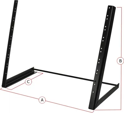 Produktbild von Steinbach abgeschrägtes 19 Zoll /8 HE Rack Desktop-Stativ für Audio...