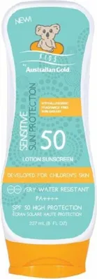 Produktbild von Australian Gold Sensitive Lotion Kids SPF50 High protection 237 ml