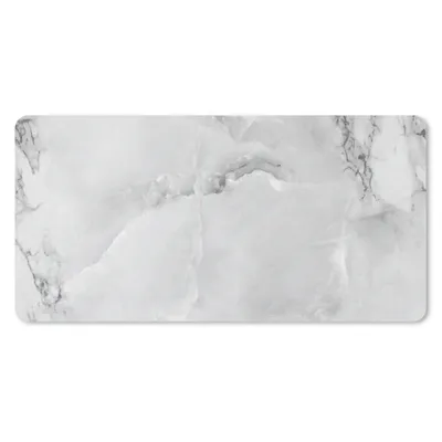 Produktbild von MuchoWow® Mauspad Mousepad Marmor - Stein - Weiß - Grau - Marmoroptik 60x30 cm - Mousepads - Maus Mat - Pad - Mausunterlage - Nachhaltig