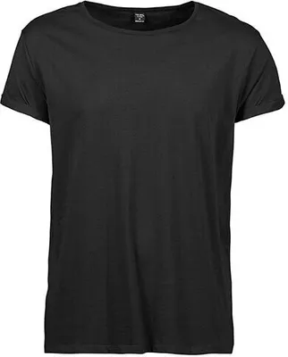 Produktbild von Tee Jays 5062 | Herren Roll-Up Tee / 100 % ringgesponnene gekämmte Baumwolle - Farbe: Black - Größe: S