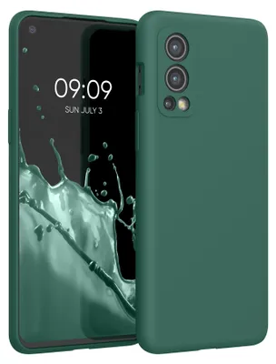 Produktbild von kwmobile Handyhülle für OnePlus Nord 2 5G Hülle - Case Silikon - Kabelloses Laden - Schutzhülle Cover in Blaugrün