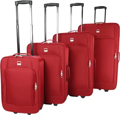 Produktbild von SIGN Reisekoffer 4er Set M/ L/ XL/ XXL Stoffkoffer Rot 4er Set