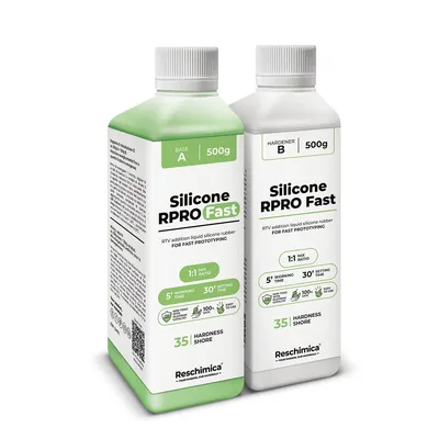 Obrázok produktu pre Rýchla silikónová guma 1:1, R PRO FAST, netoxická, odolná proti roztrhnutiu, jednoduchá na použitie (1 kg)