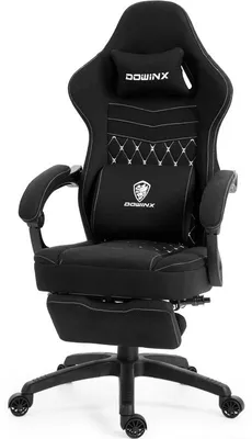 Produktbild von Gaming-Stuhl Stoff, Gel- & Taschenfederkissen, Massage, verstellbare Fußstütze, ergonomisch Beige