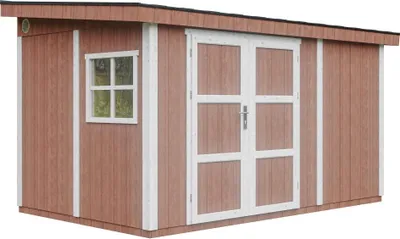 Immagine prodotto di Casetta da giardino di  8,68 m² - H231x248x412  cm -  Timbela M939-REDWOOD RED
