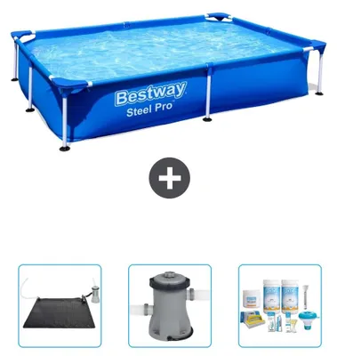 Obrázok produktu pre Bestway Steel Pro, obdĺžnikový bazén - 221 x 150 x 43 cm - 4-dielna sada, model S22707