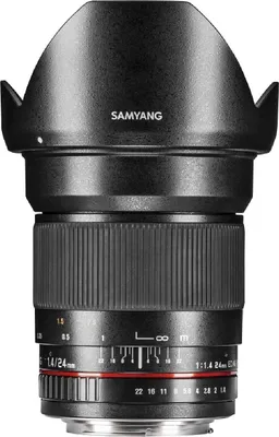 Produktbild von Samyang MF 24mm F1,4 Nikon F AE Weitwinkelobjektiv Vollformat APS-C f/1,4