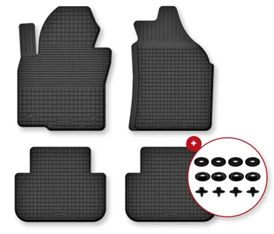 Zdjęcie produktu dla Dywaniki gumowe do Kia Carens IV 2013-2018 (minivan) – 4 szt., czarne, dobierane – Wielganizator Semi-Universal