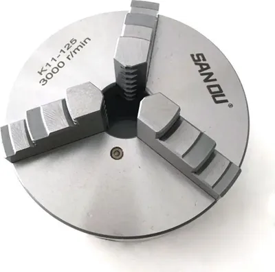 Immagine prodotto di Mandrino per tornio - 3 griffe autocentranti - Diametro 125 mm - Manuale - Argento