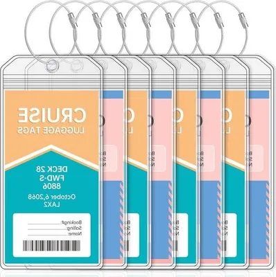 Obrázek produktu pro Visačky na zavazadla pro plavby - vodotěsné, odolné - balení 8 kusů