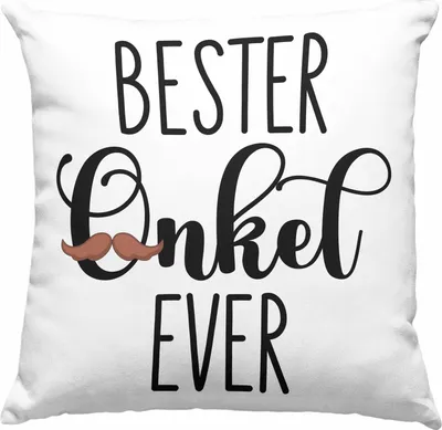 Produktbild von Trendation - Bester Onkel Ever Deko-Kissen mit Füllung 40x40 Geschenk Geburtstag Weihnachten Lustig Geschenkideen von Nichte (Rosa)