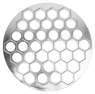 Produktbild von Russische Ravioli-Maker-Knödelform, Aluminiumlegierung, Pelmeni-Fleisch, 37 Löcher, Silber