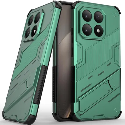 Produktbild von Armor Hülle für Xiaomi 15T Hybrid PC TPU Bumper Stoßfestes Schutzhülle mit Standfunktion Grün