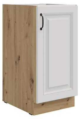 Produktbild von Unterschrank 40 cm Stilo Weiß + Eiche Artisan Küchenzeile Küchenblock Küche