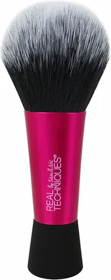 Produktbild von Real Techniques Mini Multitask Brush, Puderbürste, Abgerundet, Flauschig, Synthetisch, Schwarz, Rose, Weiß, Frauen