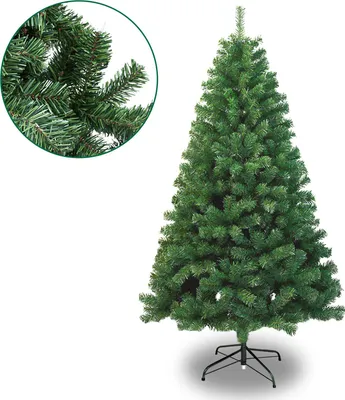 Obrázok produktu pre Jayseuw 180cm umelý vianočný stromček s 650 špičkami PVC, vianočný stromček so stojanom, umelý vianočný stromček zelený