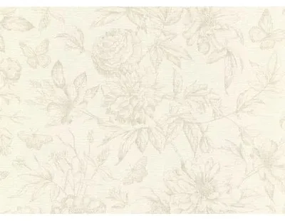 Produktbild von Vinyltapete auf Vlies Beige 10m x 53cm – klassisches florales Blumenmuster, abwaschbar