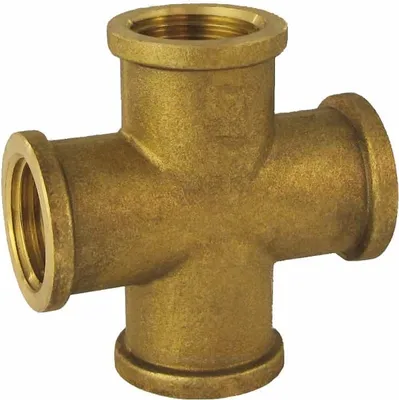 Obrázok produktu pre Závitové kovanie Mosadzný krížový diel 1 1/4" IG