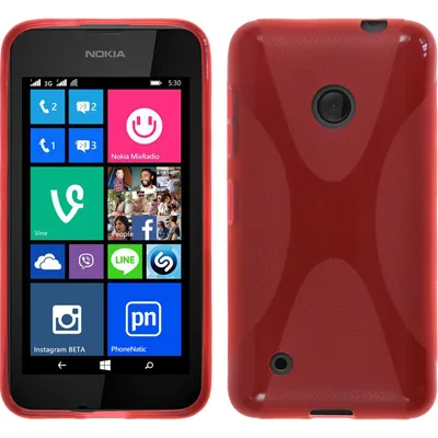 Produktbild von PhoneNatic Case kompatibel mit Nokia Lumia 530 - rot Silikon Hülle X-Style Cover